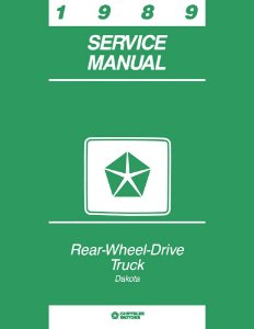 1989 Dodge Truck Dakota Factory Shop Service Manual