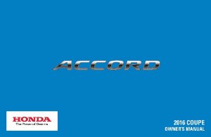 2016 Honda Accord Coupe Owner's Manual