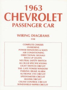 1963 Chevrolet Belaire, Biscayne, Impala Wiring Diagrams Manual