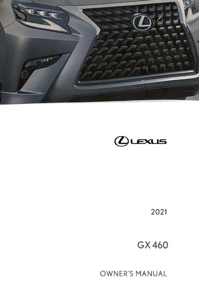 2021 Lexus GX 460 Owner's Manual