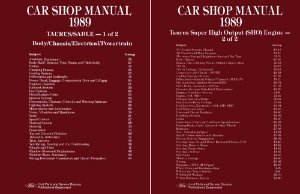 1989 Ford Taurus, Sable Factory Shop Service Manual