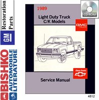 1989 CHEVROLET TRUCK C/K LIGHT DUTY Body, Chassis & Electrical Service Manual sample image