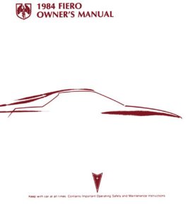 1984 Pontiac Fiero Owner's Manual