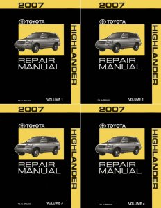 2007 Toyota Highlander Factory Shop Service Manual