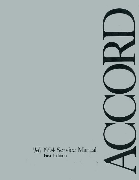 1994 Honda Accord Factory Shop Service Manual