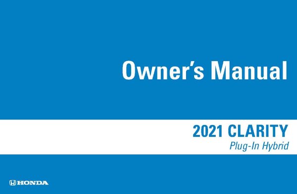 2021 Honda Clarity Plugin Hybrid Owner's Manual