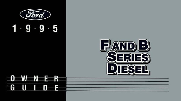 1995 Ford Medium & Heavy Duty Truck Owner's Manual