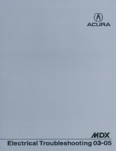 2003–2005 Acura MDX Factory Shop Service Manual