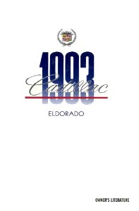 1993 Cadillac Eldorado Owner's Manual