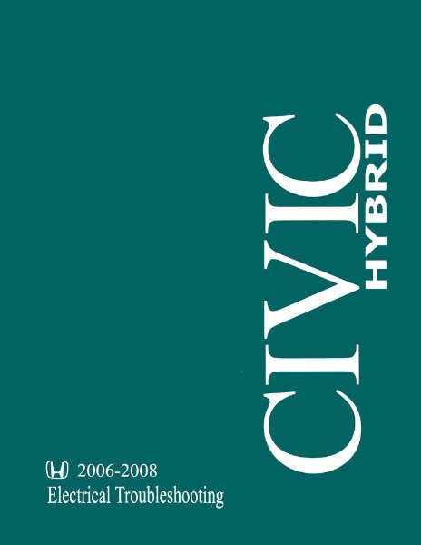 2006–2008 Honda Civic Hybrid Factory Shop Service Manual