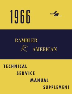 1966 AMC American 290 CID V-8 Engine Factory Shop Service Manual