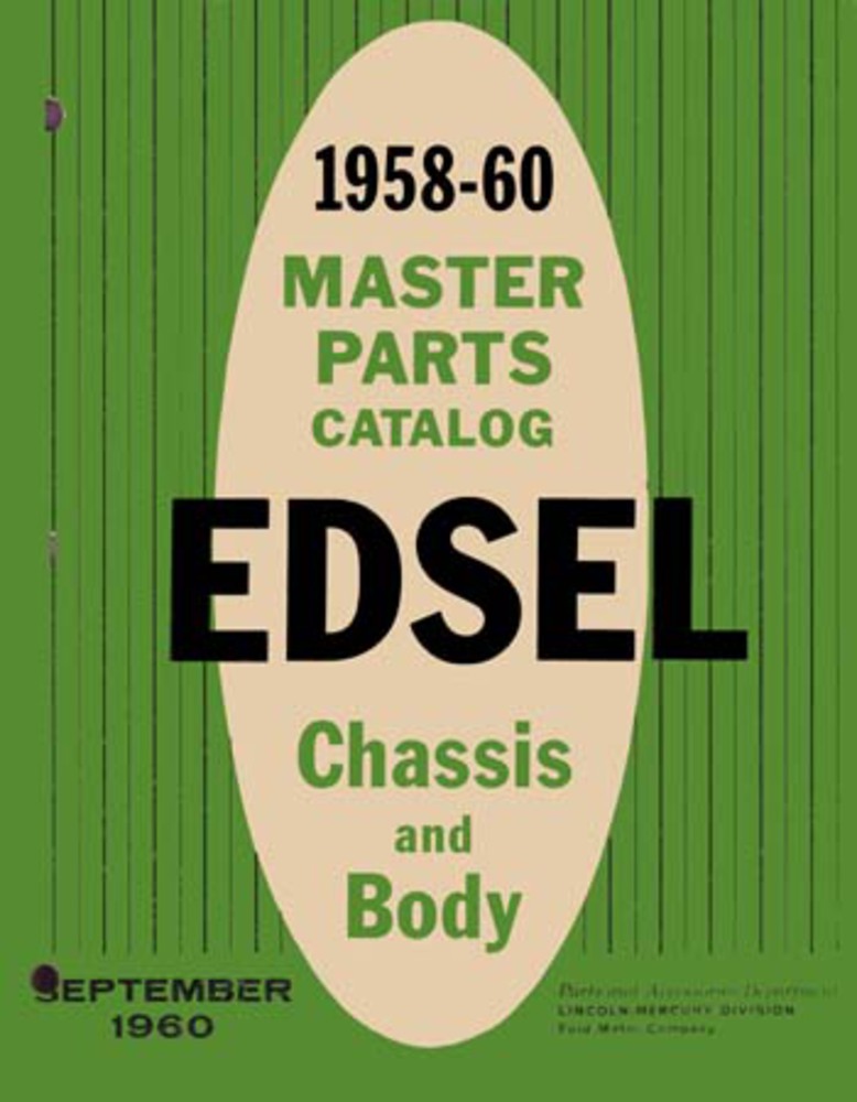 1958 1959 1960 Edsel Parts Numbers Book List Guide Catalog Interchange Factory