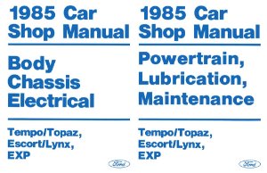 1985 Ford Escort, Tempo, EXP, Topaz, Lynx Factory Shop Service Manual
