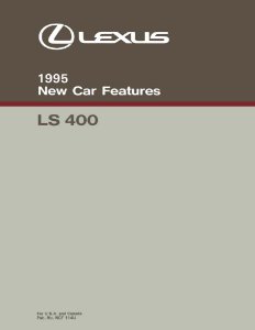 1995 Lexus LS 400 Factory Shop Service Manual