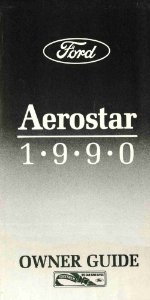 1990 Ford Aerostar Owner's Manual