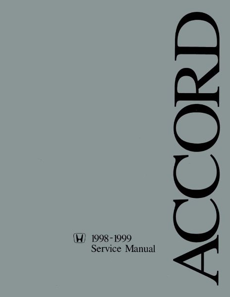 1998–1999 Honda Accord Factory Shop Service Manual