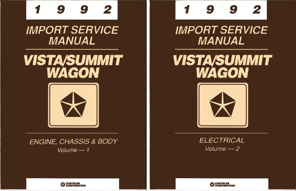 1992 Plymouth Colt Vista, Summit Wagon Factory Shop Service Manual