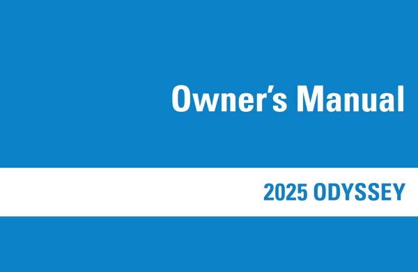 2025 Honda Odyssey Owners Manual User Guide