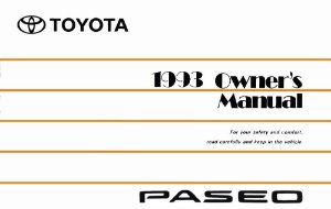 1993 Toyota Paseo Owner's Manual