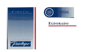 1996 Cadillac Eldorado Owner's Manual
