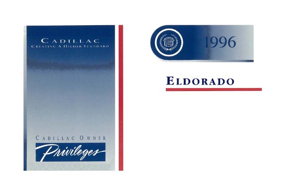 1996 Cadillac Eldorado Owner's Manual