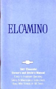 1981 Chevrolet El Camino Owner's Manual