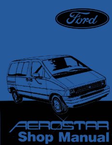 1987 Ford Truck Aerostar Factory Shop Service Manual