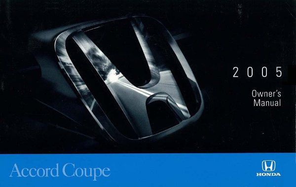 2005 Honda Accord Coupe Owner's Manual