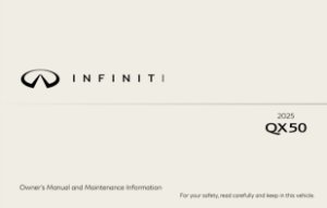 2025 Infiniti QX50 Owner's Manual