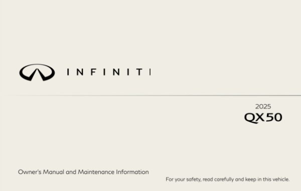 2025 Infiniti QX50 Owner's Manual