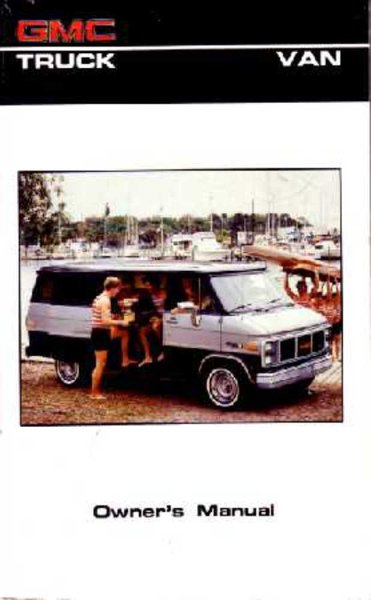 1986 GMC G10, G20, G30 Owner's Manual