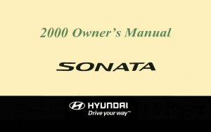 2000 Hyundai Sonata Owner's Manual