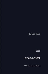 2022 Lexus LC 500, 500H Owner's Manual