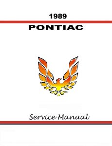 1989 Pontiac Firebird Factory Shop Service Manual