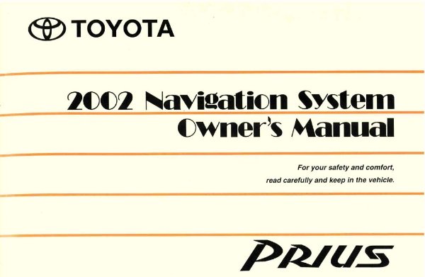 2002 Toyota Prius Owner's Manual