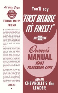 1941 Chevrolet All Models Owner's Manual
