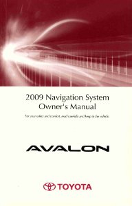 2009 Toyota Avalon Owner's Manual