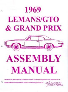 1969 Pontiac Grand Prix Lemans Gto Assembly Manual Book Rebuild Instructions