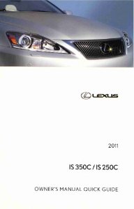 2011 Lexus IS 350C, IS 250C Owner's Manual