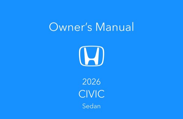 2026 Honda Civic Sedan Owner's Manual