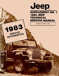 1983 Jeep ALL MODELS - SUPP Factory Shop Service Manual
