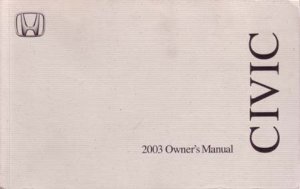 2003 Honda All Models Owner's Manual