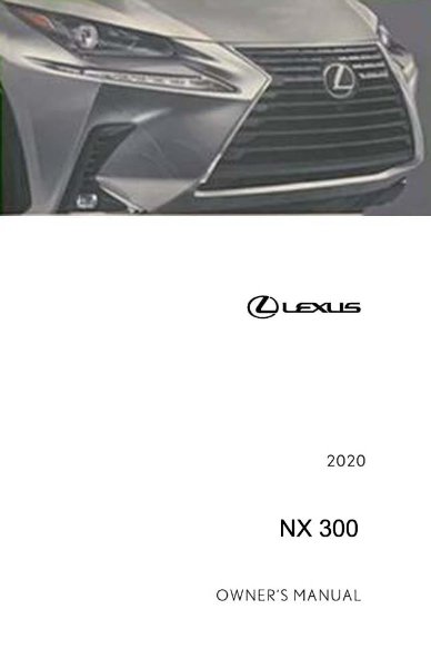 2020 Lexus NX 300 Owner's Manual