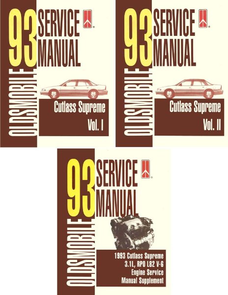 1993 Oldsmobile Cutlass Supreme Factory Shop Service Manual