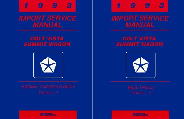 1993 Dodge Colt Vista, Summit Wagon Factory Shop Service Manual