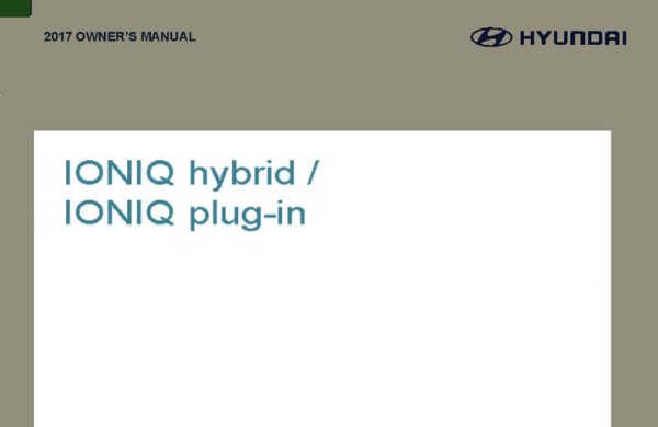 2017 Hyundai IONIQ PHEV Owner's Manual
