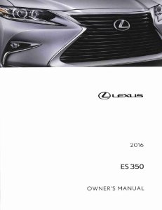 2016 Lexus ES 350 Owner's Manual