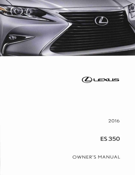 2016 Lexus ES 350 Owner's Manual