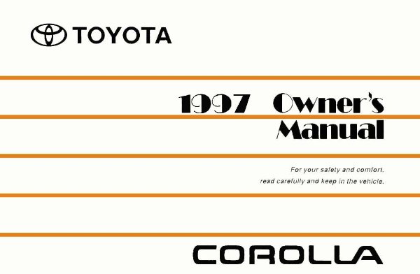 1997 Toyota Corolla Owner's Manual