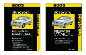 2003 Toyota Corolla Factory Shop Service Manual